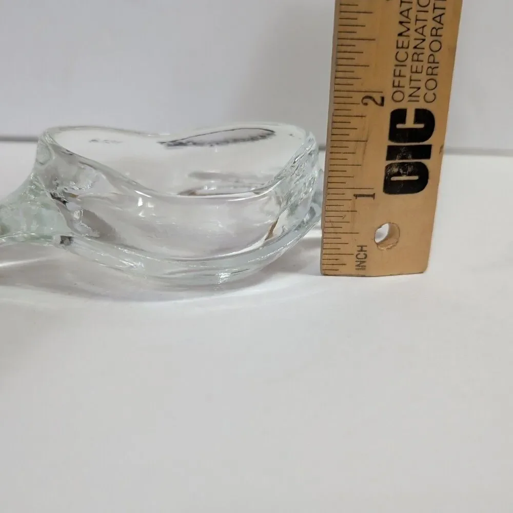 Vintage LOT of 4 Glasbake Clear Deviled Crab Imperial Baking Shells